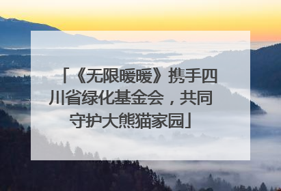 《无限暖暖》携手四川省绿化基金会，共同守护大熊猫家园
