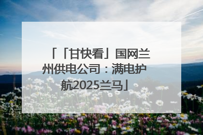 「甘快看」国网兰州供电公司：满电护航2025兰马
