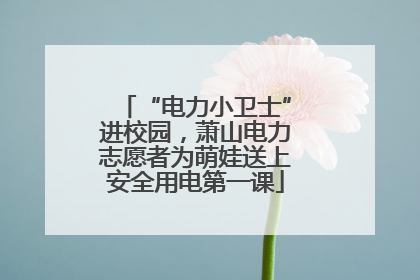 “电力小卫士”进校园，萧山电力志愿者为萌娃送上安全用电第一课