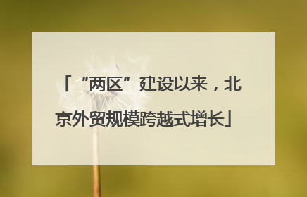 “两区”建设以来，北京外贸规模跨越式增长