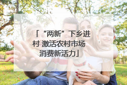 “两新”下乡进村 激活农村市场消费新活力