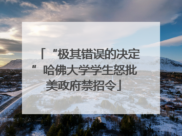 “极其错误的决定”哈佛大学学生怒批美政府禁招令