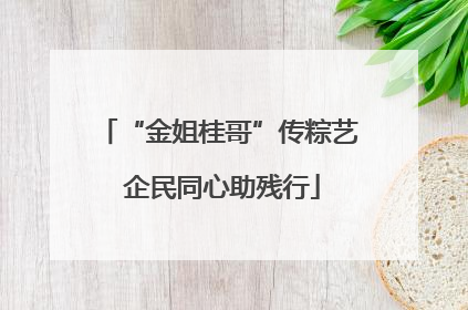 “金姐桂哥”传粽艺 企民同心助残行