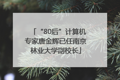 “80后”计算机专家唐金辉已任南京林业大学副校长