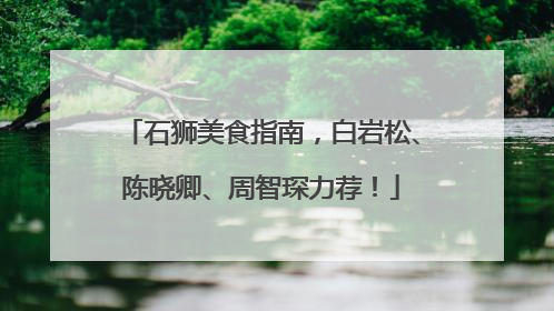 石狮美食指南，白岩松、陈晓卿、周智琛力荐！