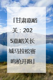 甘肃嘉峪关：2025嘉峪关长城马拉松赛鸣枪开跑