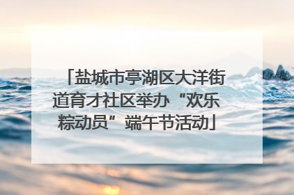 盐城市亭湖区大洋街道育才社区举办“欢乐粽动员”端午节活动