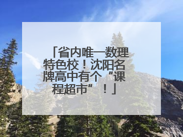 省内唯一数理特色校！沈阳名牌高中有个“课程超市”！