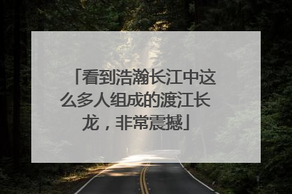 看到浩瀚长江中这么多人组成的渡江长龙，非常震撼