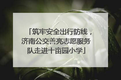 筑牢安全出行防线，济南公交善亮志愿服务队走进十亩园小学