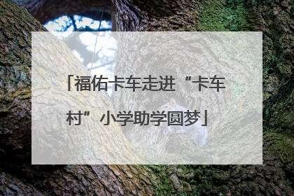 福佑卡车走进“卡车村”小学助学圆梦