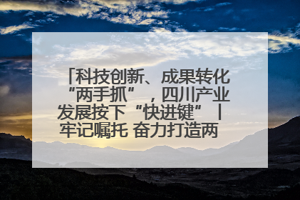 科技创新、成果转化“两手抓”，四川产业发展按下“快进键”丨牢记嘱托 奋力打造两高地两基地一屏障
