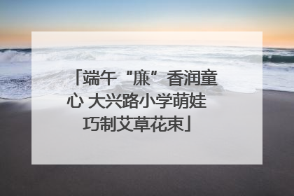 端午“廉”香润童心 大兴路小学萌娃巧制艾草花束