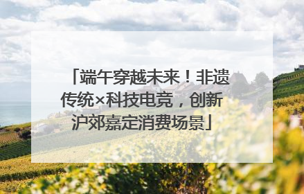 端午穿越未来！非遗传统×科技电竞，创新沪郊嘉定消费场景