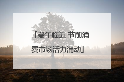 端午临近 节前消费市场活力涌动
