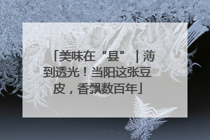 美味在“县”｜薄到透光！当阳这张豆皮，香飘数百年