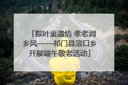 粽叶裹温情 孝老润乡风——祁门县溶口乡开展端午敬老活动