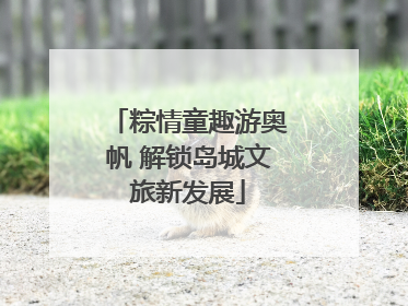 粽情童趣游奥帆 解锁岛城文旅新发展
