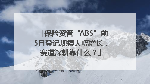 保险资管“ABS”前5月登记规模大幅增长，赛道深耕靠什么？