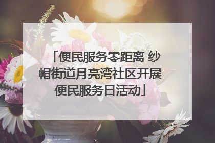 便民服务零距离 纱帽街道月亮湾社区开展便民服务日活动