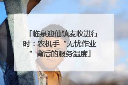 临泉迎仙镇麦收进行时：农机手“无忧作业”背后的服务温度