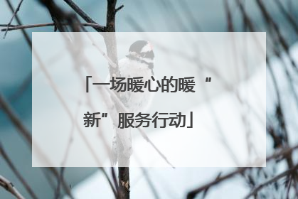 一场暖心的暖“新”服务行动