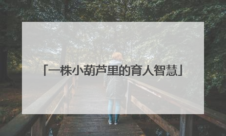 一株小葫芦里的育人智慧
