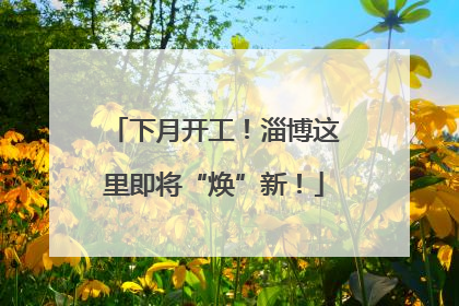 下月开工！淄博这里即将“焕”新！