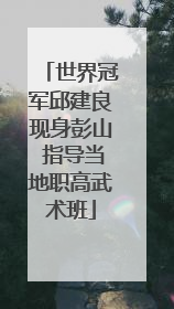 世界冠军邱建良现身彭山 指导当地职高武术班