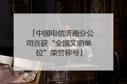中国电信济南分公司喜获“全国文明单位”荣誉称号