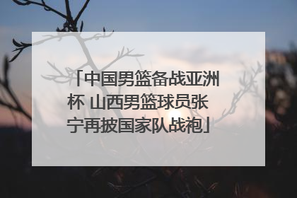 中国男篮备战亚洲杯 山西男篮球员张宁再披国家队战袍