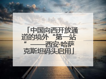 中国向西开放通道的境外“第一站”——西安·哈萨克斯坦码头启用
