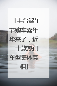 丰台端午节购车嘉年华来了，近二十款热门车型集体亮相