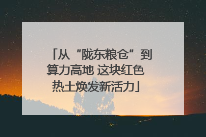从“陇东粮仓”到算力高地 这块红色热土焕发新活力