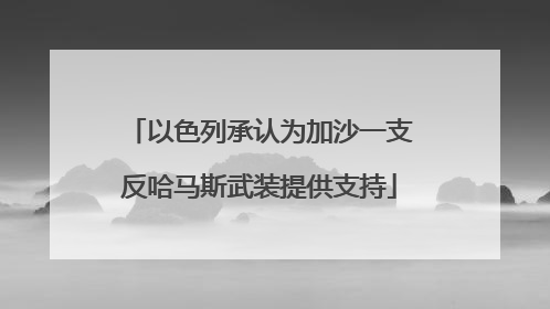 以色列承认为加沙一支反哈马斯武装提供支持