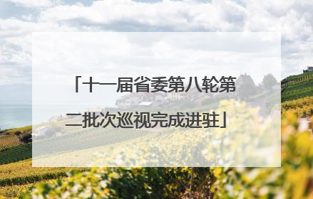 十一届省委第八轮第二批次巡视完成进驻