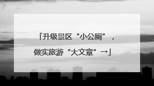 升级景区“小公厕”，做实旅游“大文章”→