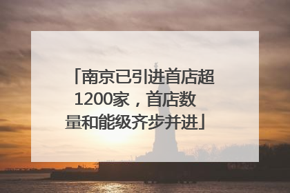 南京已引进首店超1200家，首店数量和能级齐步并进