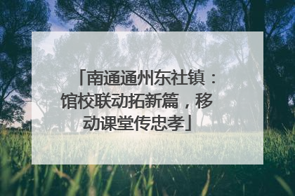 南通通州东社镇：馆校联动拓新篇，移动课堂传忠孝