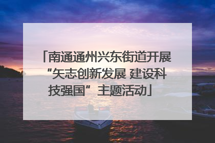 南通通州兴东街道开展“矢志创新发展 建设科技强国”主题活动