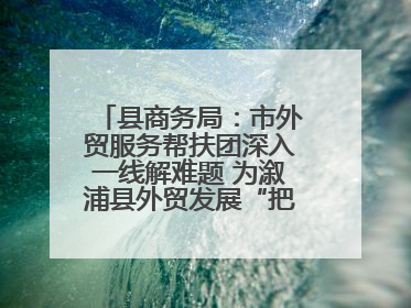 县商务局：市外贸服务帮扶团深入一线解难题 为溆浦县外贸发展“把脉问诊”