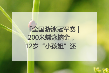 全国游泳冠军赛｜200米蝶泳摘金，12岁“小孩姐”还能制造多少惊喜？