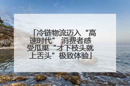冷链物流迈入“高速时代” 消费者感受瓜果“才下枝头就上舌头”极致体验