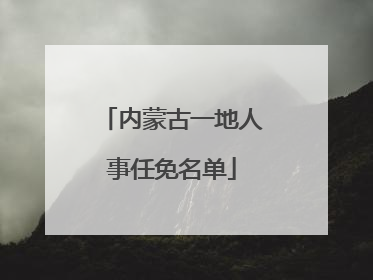 内蒙古一地人事任免名单