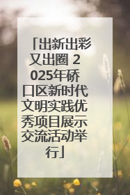 出新出彩又出圈 2025年硚口区新时代文明实践优秀项目展示交流活动举行