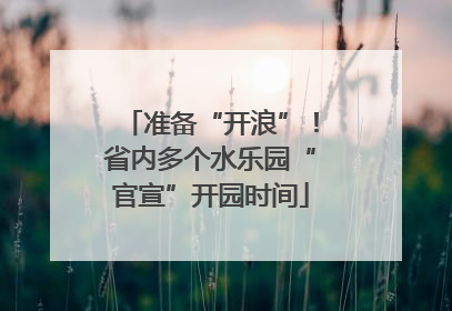 准备“开浪”！省内多个水乐园“官宣”开园时间