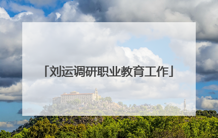 刘运调研职业教育工作