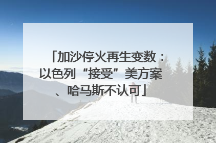 加沙停火再生变数：以色列“接受”美方案、哈马斯不认可
