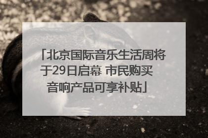 北京国际音乐生活周将于29日启幕 市民购买音响产品可享补贴