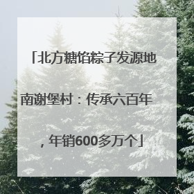 北方糖馅粽子发源地南谢堡村：传承六百年，年销600多万个